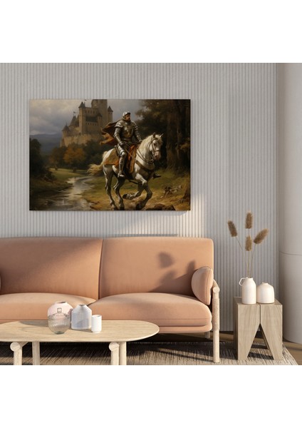 Ortaçağ Şövalyesi Kanvas Tablo, 30X30