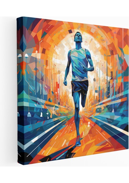 Motivasyonel Bitiş Çizgisi Kanvas Tablo, 30X30
