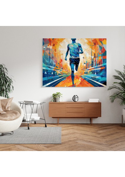 Motivasyonel Bitiş Çizgisi Kanvas Tablo, 30X30