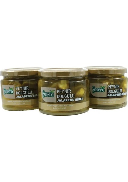 Peynir Dolgulu Jalapeno Biber Cam Kavanoz 3 x 290 gr