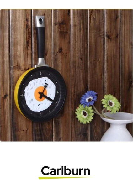 Özel Tasarım Pilli Kutulu Duvar Dekoratif Hediyelik Yumurta Tavası Mutfak Saati fiyatları