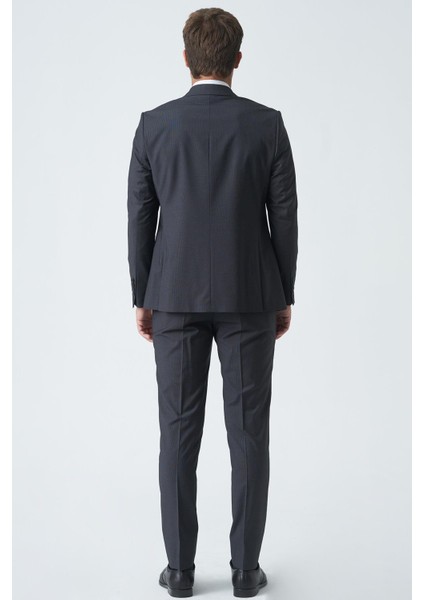 Hereford T2468 Slim Fit 6 Drop Likralı Takım Elbise Desenli