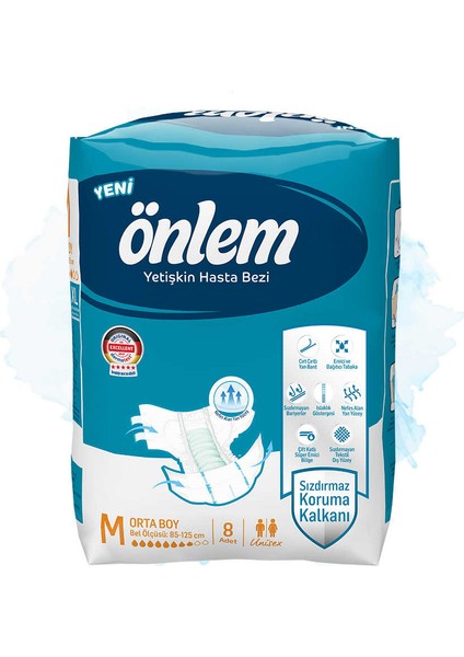 Yetişkin Hasta Bezi Medium 8 Adet