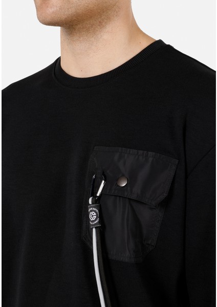 Siyah Erkek Sweatshirt CL1071222_Q1.V1_BLK