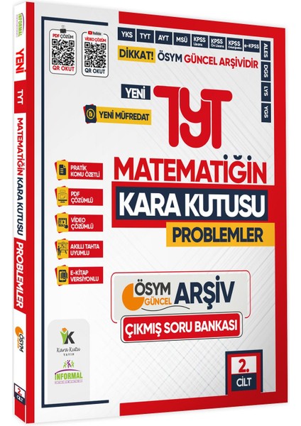 2025 YKS-TYT Matematiğin Kara Kutusu 2. Cilt Problemler ÖSYM Çıkmış Soru Bankası