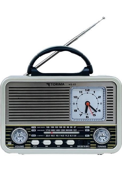 Ns-03 Gold Nostajik Radyo Bluetooth Hoparlör