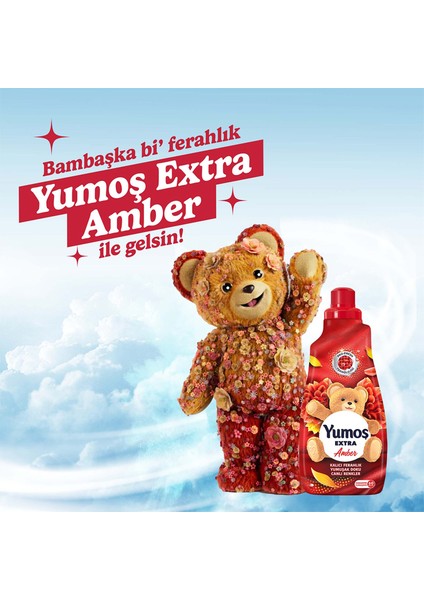 Yumos Extra Konsantre Çamaşır Yumuşatıcısı Amber 1440 ml x4