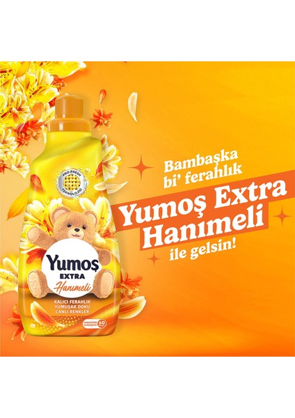 Extra Konsantre Çamaşır Yumuşatıcısı Hanımeli 1440 ml x4