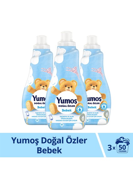 Doğal Özler Konsantre Çamaşır Yumuşatıcısı Bebek 1200 ml x3