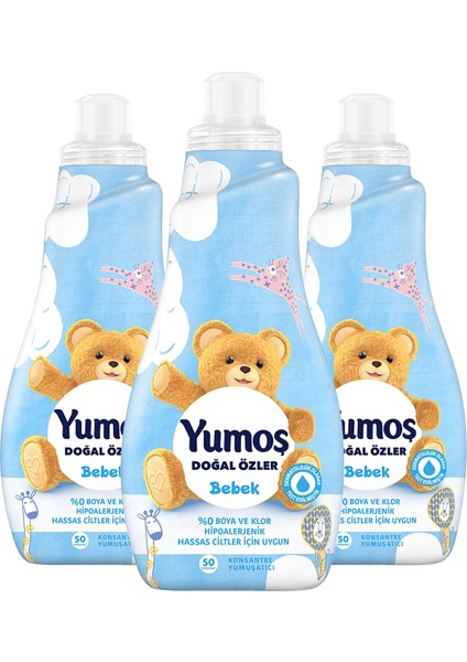 Doğal Özler Konsantre Çamaşır Yumuşatıcısı Bebek 1200 ml x3