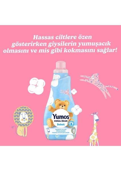 Doğal Özler Konsantre Çamaşır Yumuşatıcısı Bebek 1200 ml x3