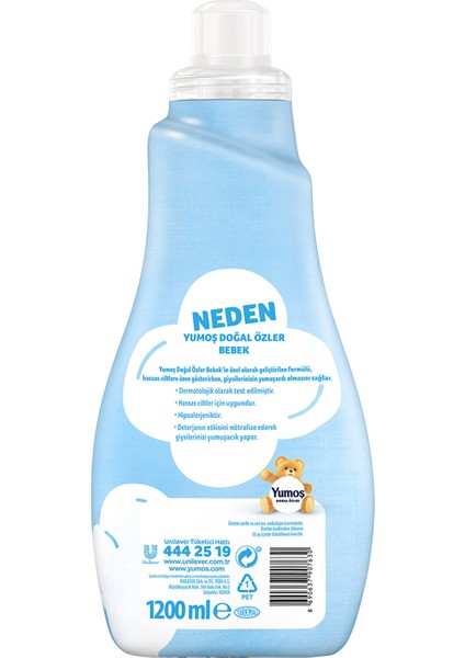 Doğal Özler Konsantre Çamaşır Yumuşatıcısı Bebek 1200 ml x3