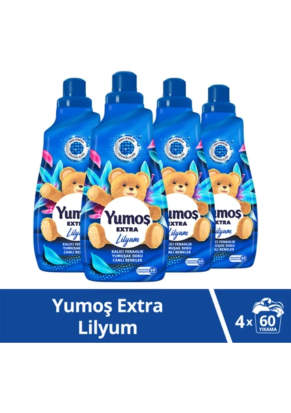 Extra Konsantre Çamaşır Yumuşatıcısı Lilyum 1440 ml x4