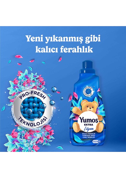 Sıvı Bakım Deterjanı Renkliler 2520 mlx2 +Yumoş Extra Konsantre Yumuşatıcısı Lilyum 1440 ml x1