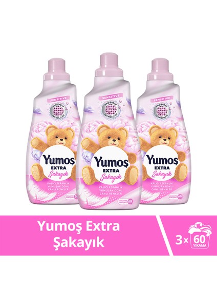 Extra Konsantre Çamaşır Yumuşatıcısı Şakayık 1440 ml x3