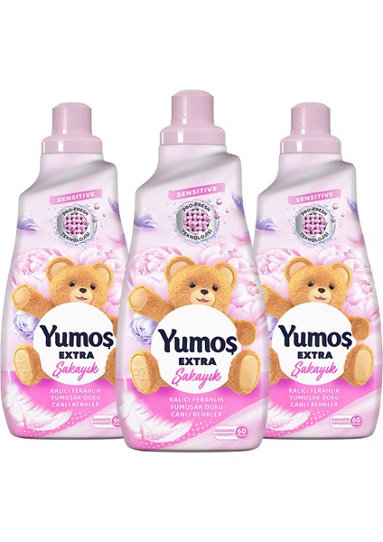 Extra Konsantre Çamaşır Yumuşatıcısı Şakayık 1440 ml x3