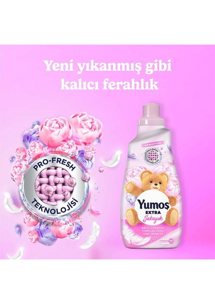 Extra Konsantre Çamaşır Yumuşatıcısı Şakayık 1440 ml x3