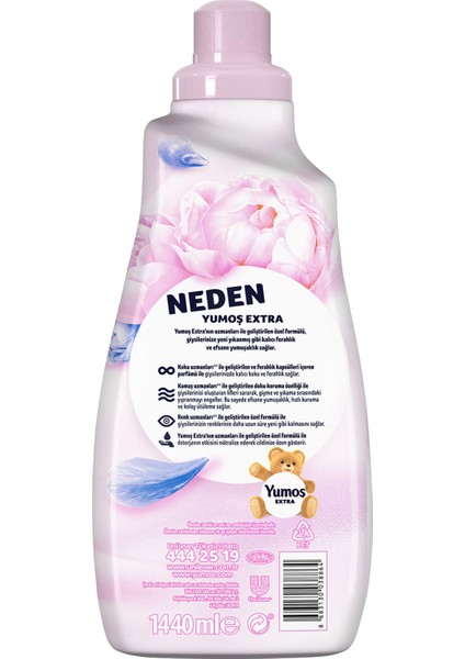 Extra Konsantre Çamaşır Yumuşatıcısı Şakayık 1440 ml x3