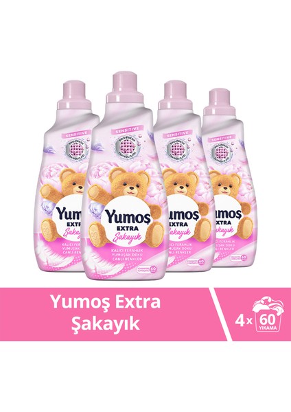 Extra Konsantre Çamaşır Yumuşatıcısı Şakayık 1440 ml x4