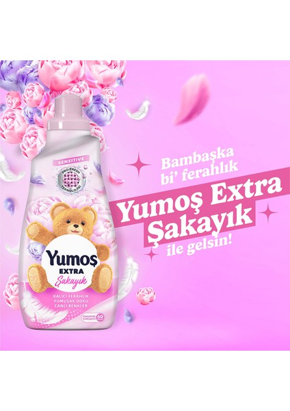 Extra Konsantre Çamaşır Yumuşatıcısı Şakayık 1440 ml x4