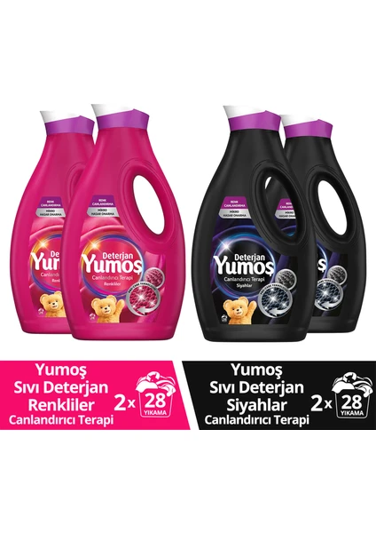 Sıvı Deterjan Canlandırıcı Terapi Renkliler 1690 ml x2 + Siyahlar 1690 ml x2