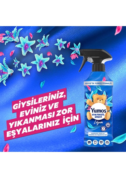 Sprey Hanımeli 450 ml Yumoş Sprey Orkide 450 ml x1 Yumoş Sprey Sprey Lilyum 450 ml