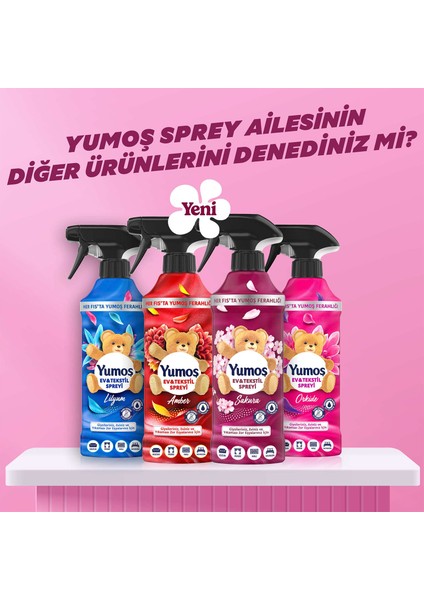 Sprey Hanımeli 450 ml Yumoş Sprey Orkide 450 ml x1 Yumoş Sprey Sprey Lilyum 450 ml