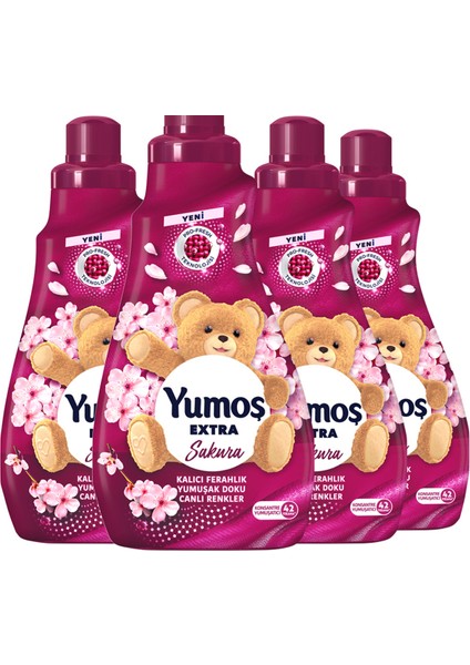 Extra Konsantre Çamaşır Yumuşatıcı Sakura 1008 ml x4