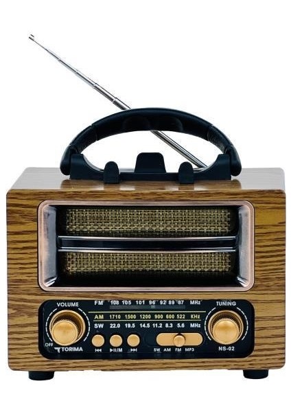 Bluetooth Hoparlör Nostaljik Radyo Speaker NS-02 Altın