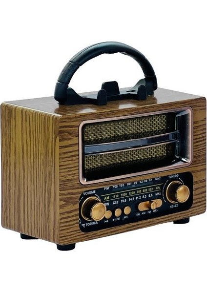 Bluetooth Hoparlör Nostaljik Radyo Speaker NS-02 Altın fiyatları