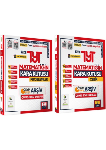 2025 YKS - TYT Matematiğin Kara Kutusu 1. ve 2.cilt Ösym Çıkmış Soru Bankası 2li Set Video/pdf Çözümlü
