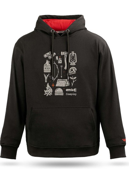Kampçı Kapşonlu Tasarım Sweatshirt