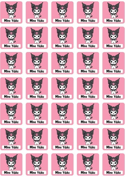 Kuromi Okul Isim Etiket Seti 147 Ad ( Yırtılmaz,suya Dayanıklı ) fiyatları