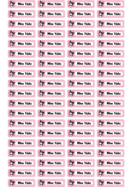 Kuromi Okul Isim Etiket Seti 147 Ad ( Yırtılmaz,suya Dayanıklı ) fırsatları