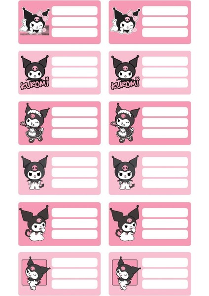 Kuromi Okul Isim Etiket Seti 147 Ad ( Yırtılmaz,suya Dayanıklı ) indirimleri