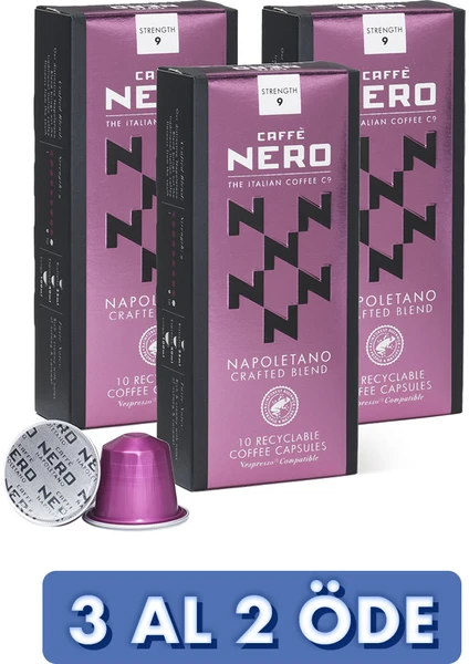 Caffe Nero Coffee Capsules Kapsül Kahve Napoletano 10 x 5.4 gr (x3 Kutu)