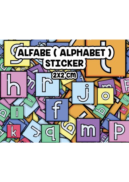 Alfabe ( Alphabet ) Sticker Set