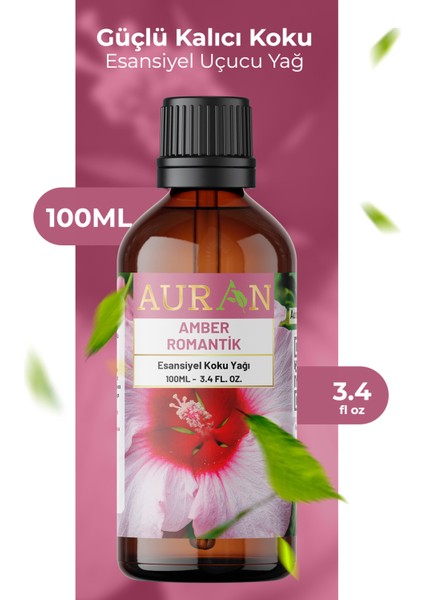 Amber Romantik Esansiyel Uçucu Koku Yağı Difüzör Esansı Buhurdanlık Yağı Aromaterapi Yağı 100ml