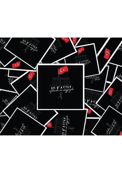10 Kasım Atatürk'ü Anma Sticker Set 1 Sayfa A4