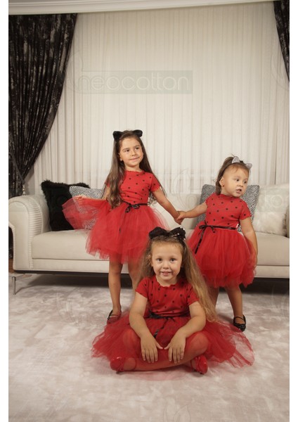 Kız Bebek Çocuk Kabarık Tütü Elbise Puantiyeli Kısa Kol Esnek Likralı modelleri