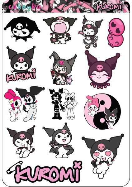Kuromi Sticker Set 2 Sayfa A4