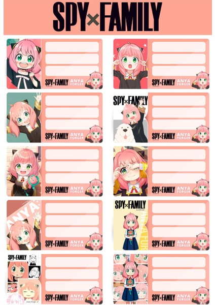 Spy x Famıly Defter Etiketi