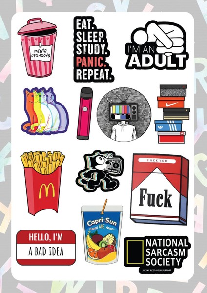 Laptop Sticker ( Etiket ) Notebook,kask, Duvar, Bisiklet, Motosiklet, Dolap, Kapı