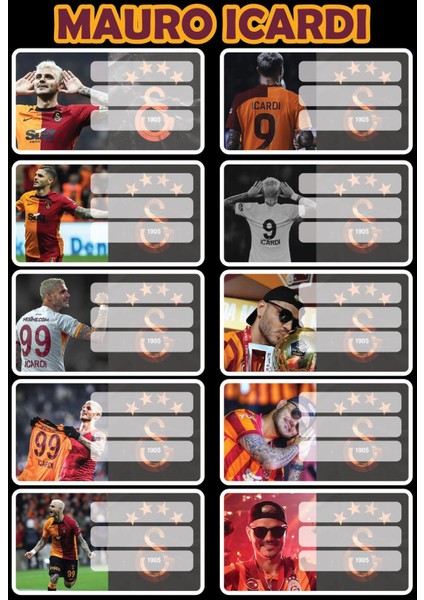 Defter Okul Etiketi A4 Sayfa