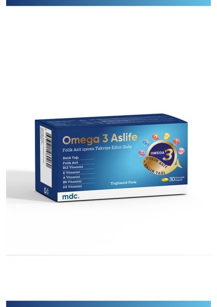 Omega 3 Aslife 30 Kapsül