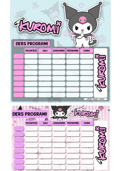 Kuromi Haftalık Ders Programı Sticker