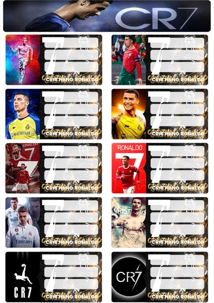 Christiano Ronaldo Cr7 Defter Etiketi