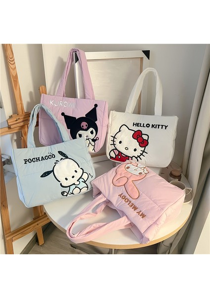 Japon Sanrio Çanta Omuzdan Askili Çanta Karikatür Sevimli Taşınabilir Tote Çanta Kız Kalp Banliyö Çantası Aşağı Çanta (Yurt Dışından)