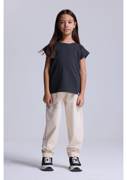 (Kids Girl) Kısa Kol Boxy Organik Pamuk Tshirt fiyatları
