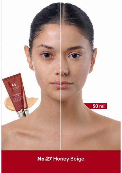 Mükemmel Kapatıcılık Sunan Çok Fonksiyonlu  M Perfect Cover BB Cream Ex SPF42/PA+++ No.27 (50ml)